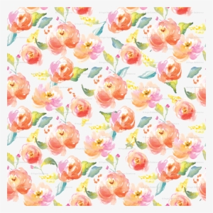 Flowers Fabric - Red Andpink Watercolor Flowers Custom