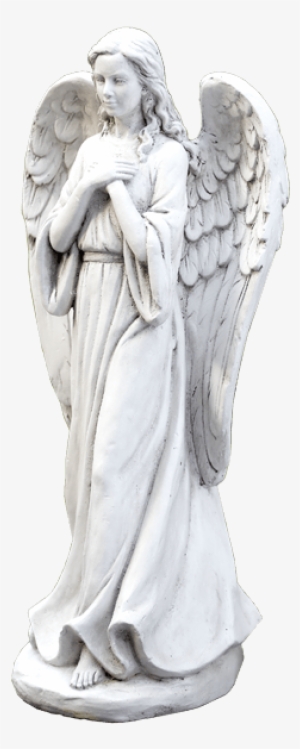 Praying Angel - Praying Angel Garden Figurine, White, Artwork,resin,