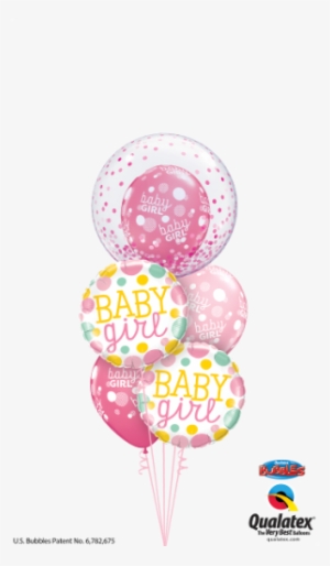 Baby Girl Pink Confetti Dots - Bubble Balloon Confetti Dots