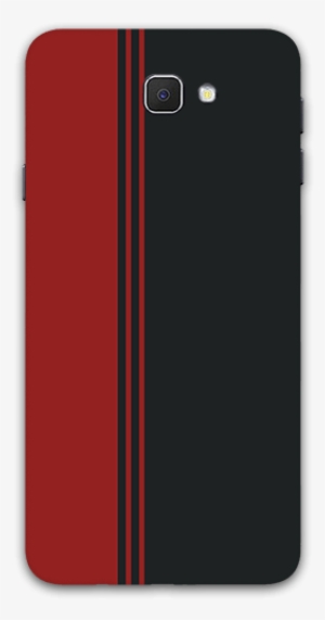 Red Black Vertical Line Pattern Samsung J7 Prime Mobile - Mobile Phone