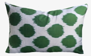 Green Dot Silk Ikat - Plaid
