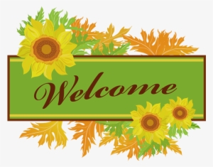 Sunflower Clipart Banner - Clip Art Free Welcome