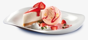 Strawberry Cheesecake Png Vector Library Download - Ice Cream Plate Png
