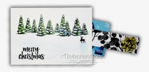 Then I Tore Some Masking Paper And Brushed Light Snowdrifts - Concord And 9th Christmas Cottage Stamps