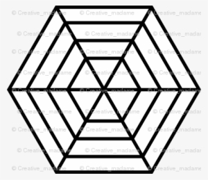 Hexagonal Cobwebs Initial Design - Spiderweb Clipart Black And White