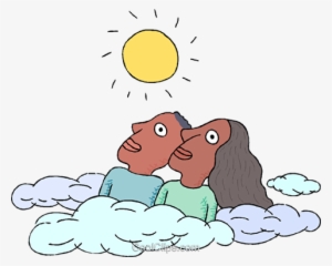 African American Couple Looking At Sun Royalty Free - Looking At The Sun Clipart