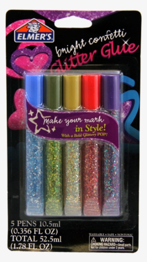 Pegamento Elmers Glitter Confetti 3d X5 - Elmer's Glitter Glue Pens