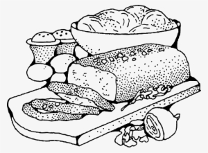 Black, Food, Outline, White, Cartoon, Loaf, Meat - Meatloaf Clip Art