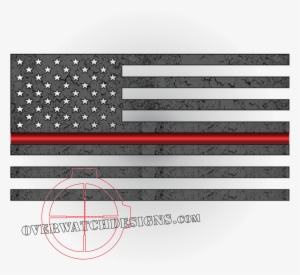 Thin Red Line Subdued Flag - Thin Blue Line Flag