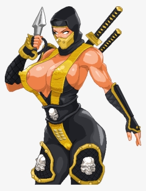 Scorpion Fan Art By Warner Emir Cortez - Scorpion Mortal Kombat Girl