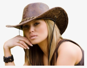 Foto De Linda Mulher Com Chapéu Caipira Roupa Coun - Mulher De Chapeu Png