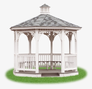 Open Vinyl Single Roof Octagon Gazebo From Pine Creek - Gazebo Png