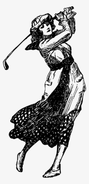 All Photo Png Clipart - Vintage Golfer Lady 6 X Printed Golf Balls