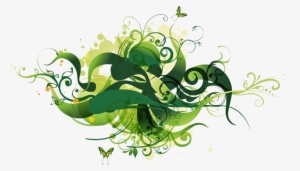 Green Floral Vector - Vector Swirls