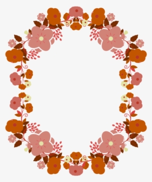 Floral Vector Frame With Beautiful Vector Flower Handmade - Marcos De Bodas Para Invitacion