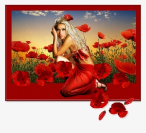 Poppies And Women - Wallpaper