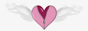 Zipped Heart With Wings Png Picture - Hearts Png With Wings
