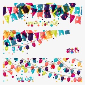 Banner Holiday Clip Art Color Flag Hanging - 吊 旗 素材