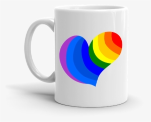 Rainbow Heart Love And Peace Mug/cup, 11oz