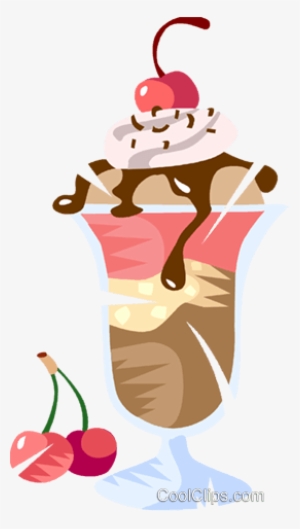 Ice Cream Sundae Royalty Free Vector Clip Art Illustration - Anatomy Of A Sundae Throw Blanket