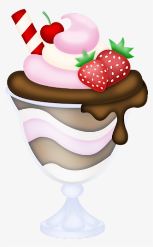 Фотки Food Clipart, Art Clipart, Ice Cream Treats, - Strawberry Sundae Pic Art