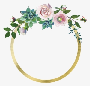 Hand Painted Golden Circle Garland Png Transparent - Illustration