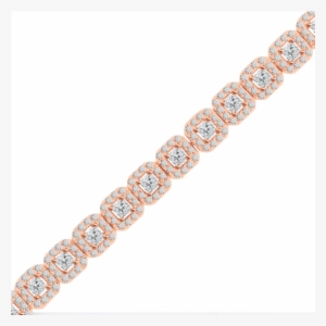 Square Box Design Diamond Bracelet In 18ct Red Gold - Motif