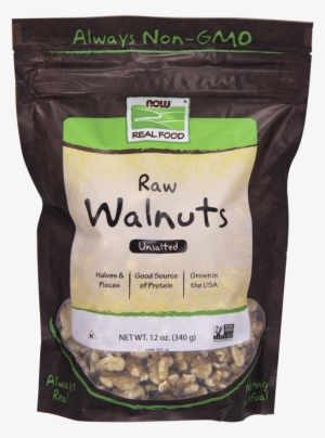Walnuts, Raw & Unsalted - Now Foods Raw Walnuts - Non-organic - 12 Oz