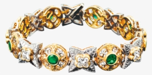 Emerald And Diamond Bracelet By Beaudry - Bracelet