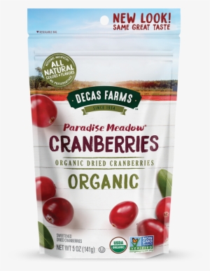 Decas Farms Paradise Meadow Organic Dried Cranberries - Cranberry