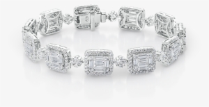 Bracelets Grand Halo Emerald Cluster Illusion Diamond - Bracelet