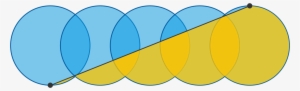 A Line Is Drawn Connecting The Bottom Of The First - Overlapping Circles Problem