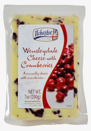 Ilchester Wensleydale Cheese With Cranberries, 7oz - Ilchester Wensleydale Cheese With Cranberry 7oz