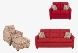 3001 Sofalove Red - Studio Couch