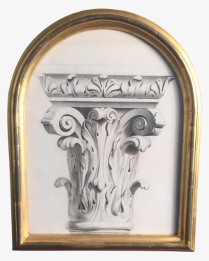 Framed Capital Charcoal Drawing - Drawing