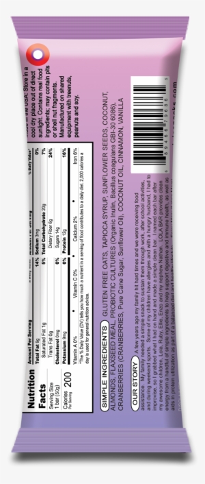 Probiotic Protein Bar Cranberry Almond - Protein Bar