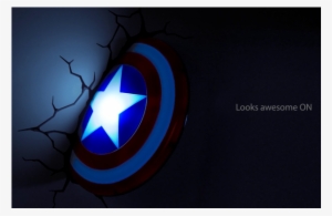 Captain America Marvel 3d Shield Wall Light