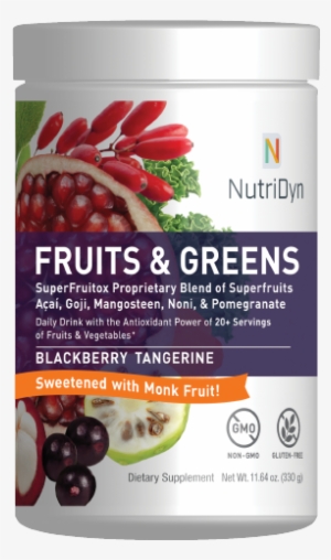 R804 - Nutri-dyn Fruits & Greens Green Tea Melon 30 Servings