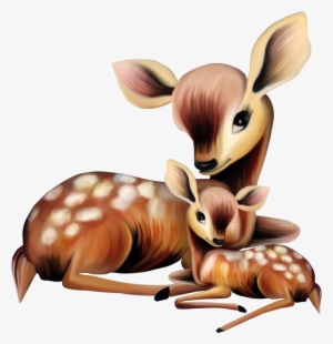 Related Wallpapers - Mama And Baby Deer Clip Art