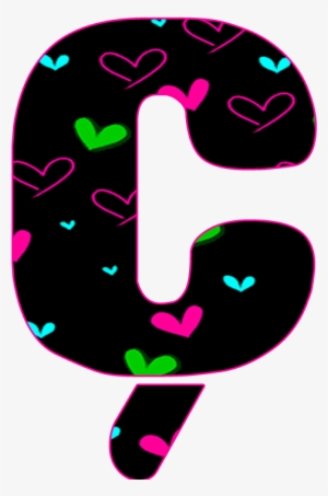 Blindada Por Deus - Abecedario Negro Con Corazones Neón Bla