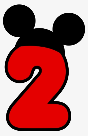 Lollipop Clipart Mickey Mouse Ear - Numero 2 Mickey Png