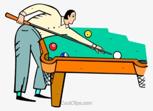 Man Playing Pool Royalty Free Vector Clip Art Illustration - Clip Art