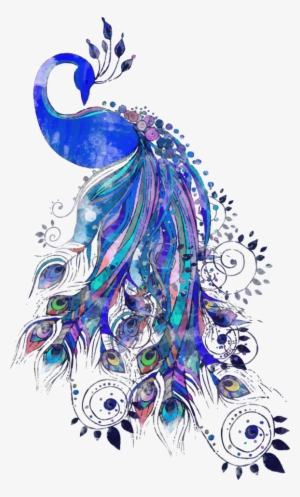 Peacock Watercolor Sublimation Transfer - Rabidzen All I Am Ft Loof