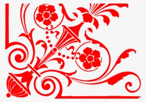 Vector Floral Rojo Png
