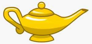 Gold Magic Lamp - Genie Lamp Clipart Png