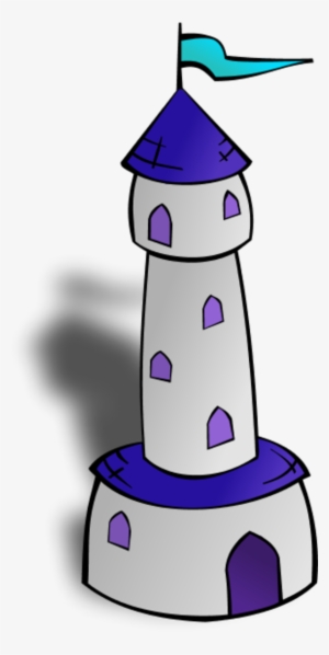 Castle Watch Tower Outline - Tower Clipart