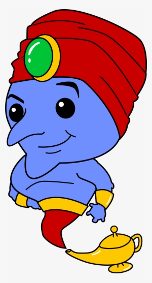 Genie Lamp Clip Art - Cute Genie Clipart