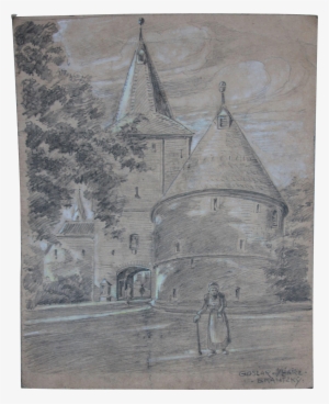 Freeuse S Original Art Nouveau Watercolor Of - Drawing