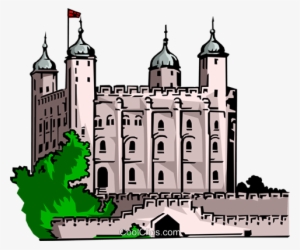 Tower Of London Royalty Free Vector Clip Art Illustration - Tower Of London Clipart