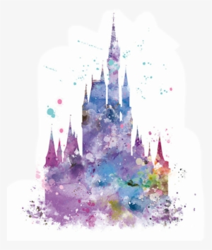 Castillo De Disney Dibujo Acuarela